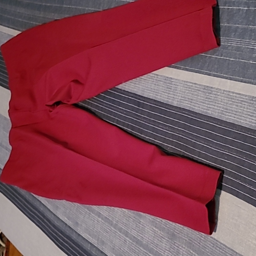 Chico's Ponte Stretch Pants, Size 4, Red/Wine Color - Picture 6 of 6
